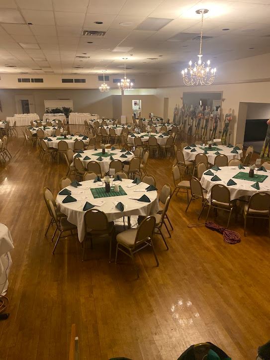 Football event in ballroom