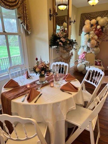 Table set up for baby shower