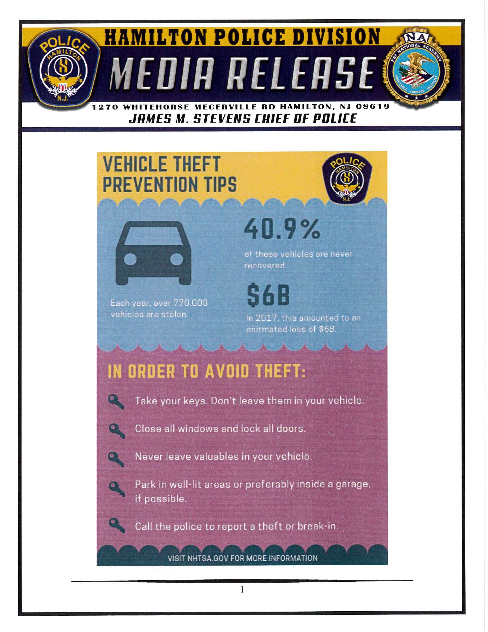07-01-2022 - Vehicle Theft PSA
