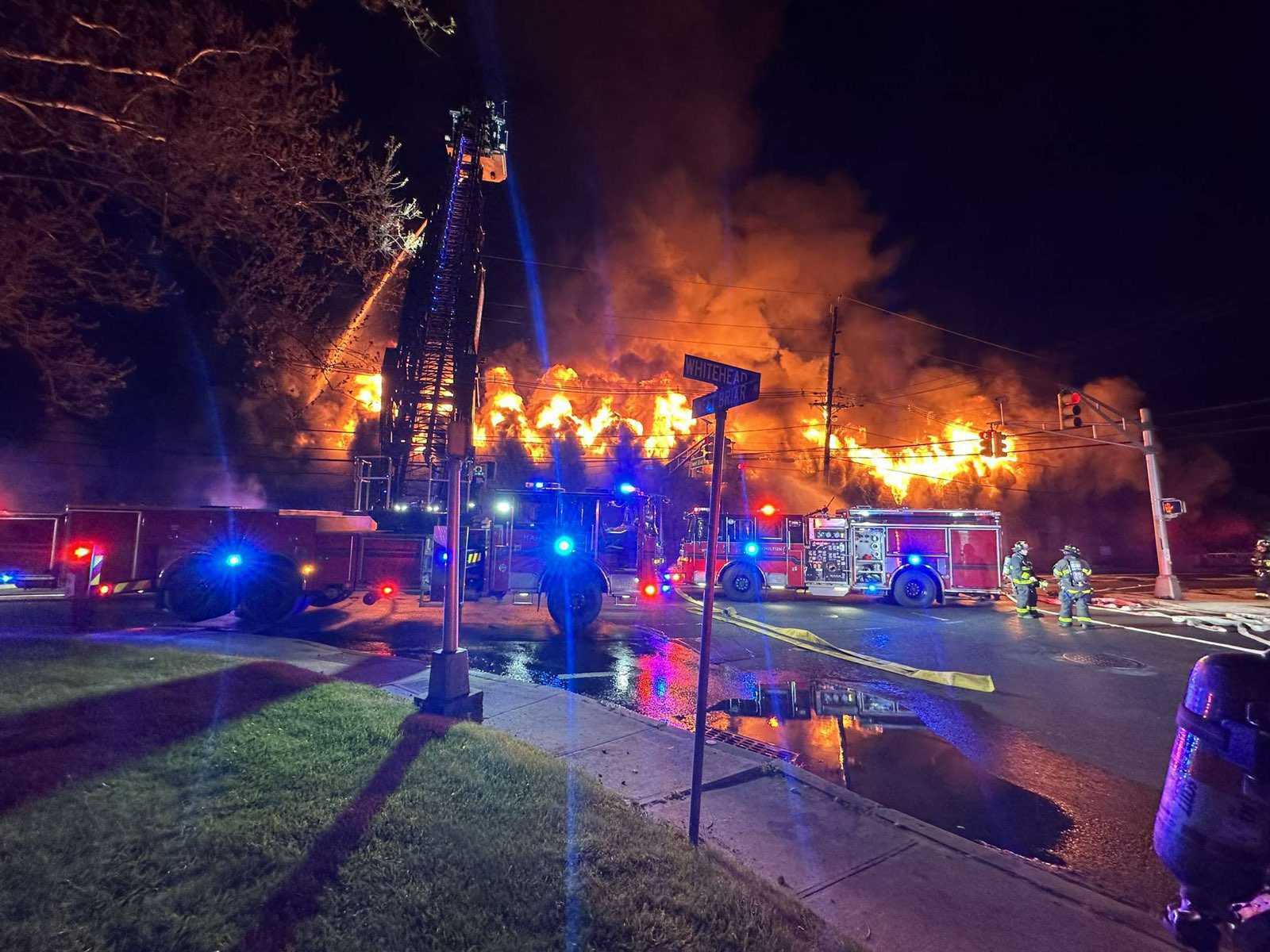 Firefighters on scene of fire at Whitehead Road