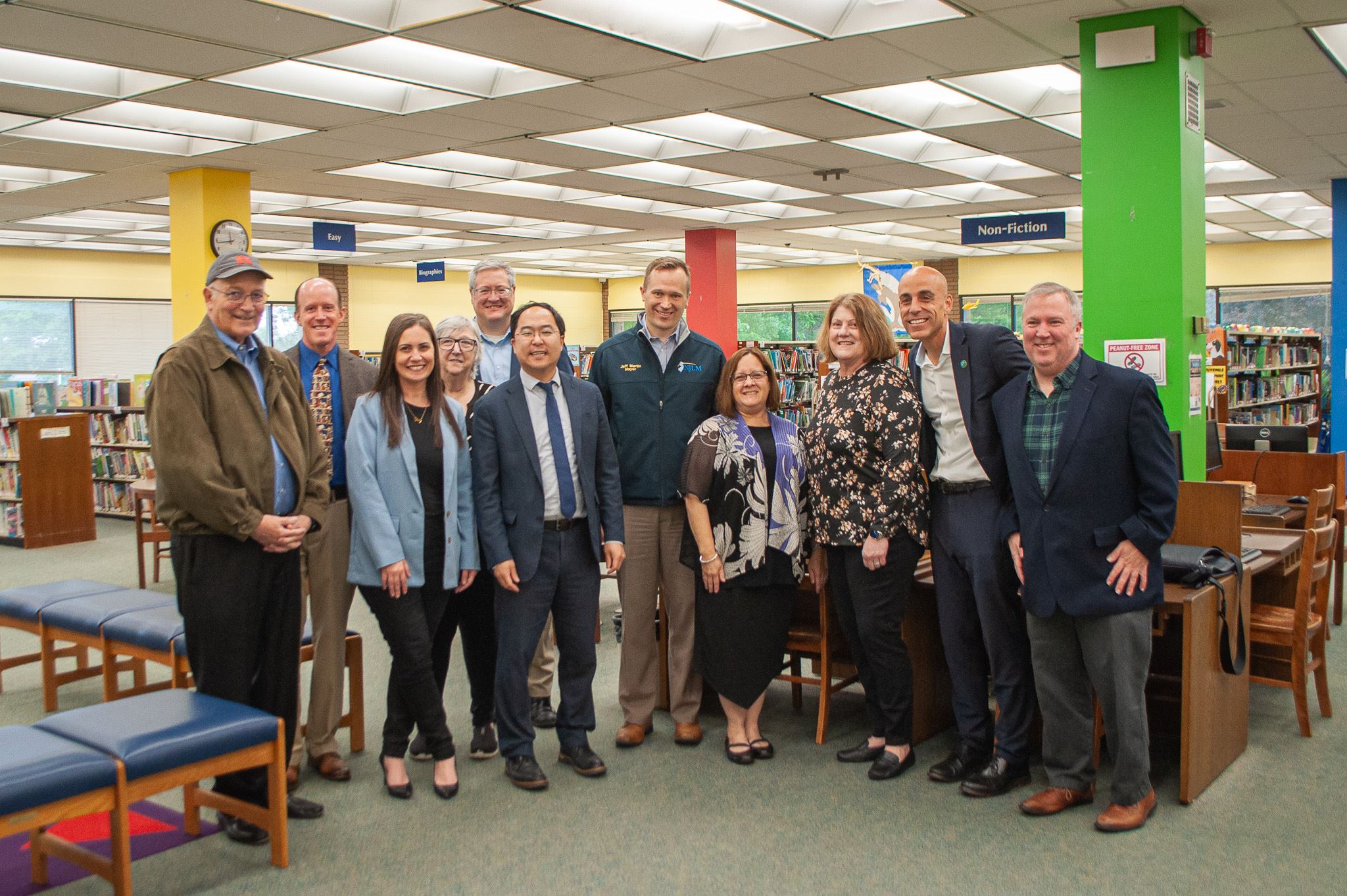 Congressman Andy Kim, Mayor Martin, Staff, and Library Board of Trustees