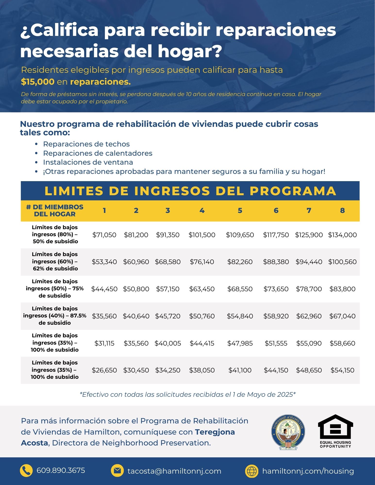 2025 - Spanish Housing Rehab Flyer Limits
