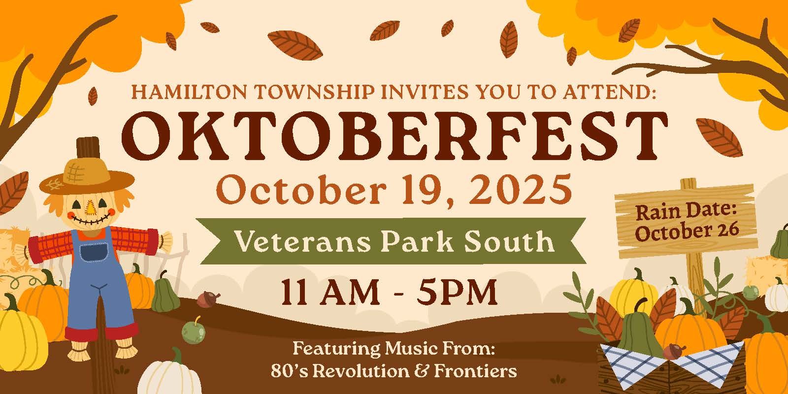 Oktoberfest 2025 Graphic with fall related illustrations